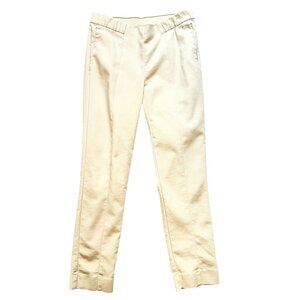 J. Jill Womens Essential Slim Ankle Pants 4 Beige Cotton Blend Stretch Trouser